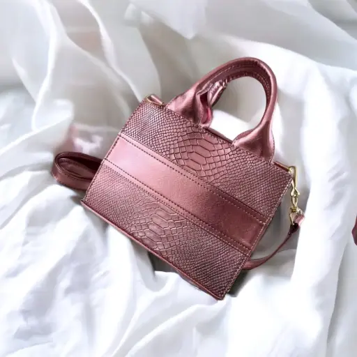 Tote Mini Rosa Metálico